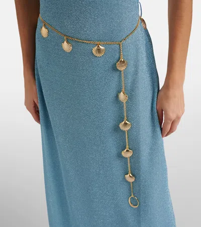 Oseree Spaghetti Strap Dress In Blue