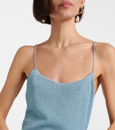 Oseree Spaghetti Strap Dress In Blue