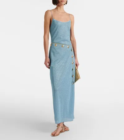 Oseree Spaghetti Strap Dress In Blue