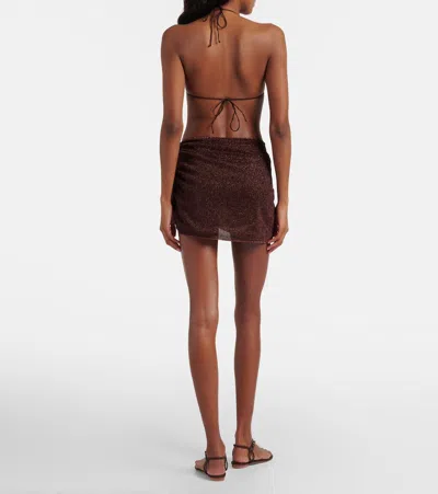 Oseree Oséree Lumière Ring-detail Beach Cover-up In Brown