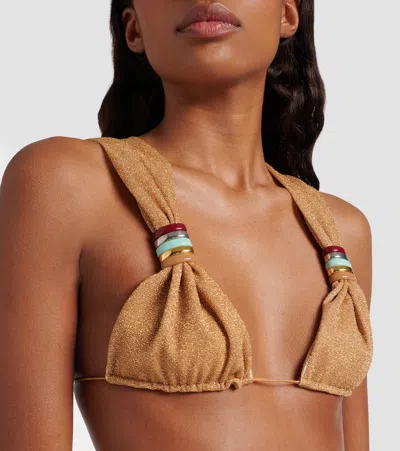 Oseree Oséree Lumière Ring-detail Bikini In Brown
