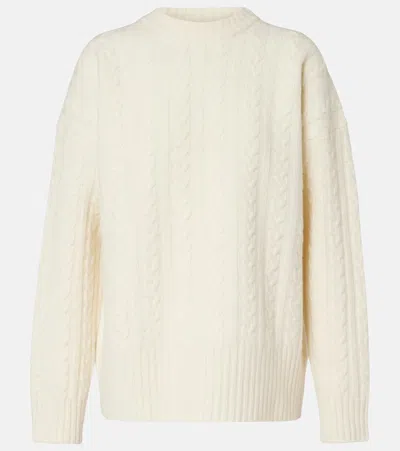Rohe Cable-knit Wool Sweater In White