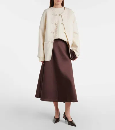 Rohe Cable-knit Wool Sweater In White