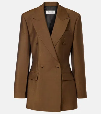Rohe Róhe Virgin Wool And Mohair Blazer In Brown