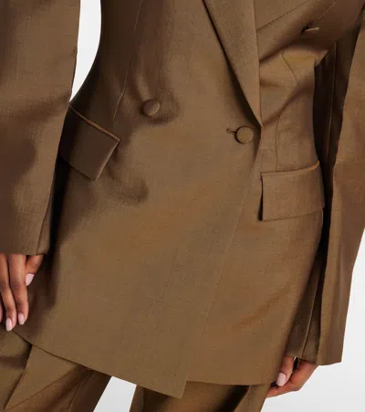 Rohe Róhe Virgin Wool And Mohair Blazer In Brown