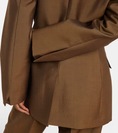 Rohe Róhe Virgin Wool And Mohair Blazer In Brown
