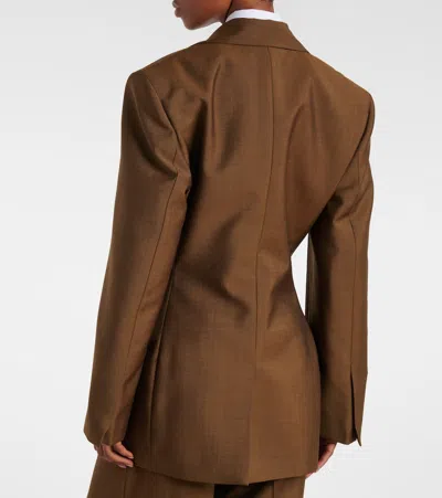 Rohe Róhe Virgin Wool And Mohair Blazer In Brown