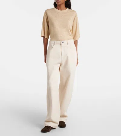 Rohe Róhe High-rise Flared Jeans In Neutral
