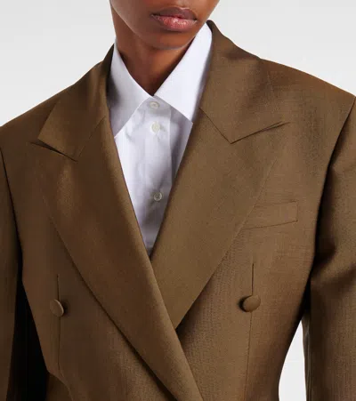 Rohe Róhe Virgin Wool And Mohair Blazer In Brown