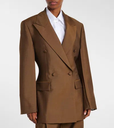 Rohe Róhe Virgin Wool And Mohair Blazer In Brown