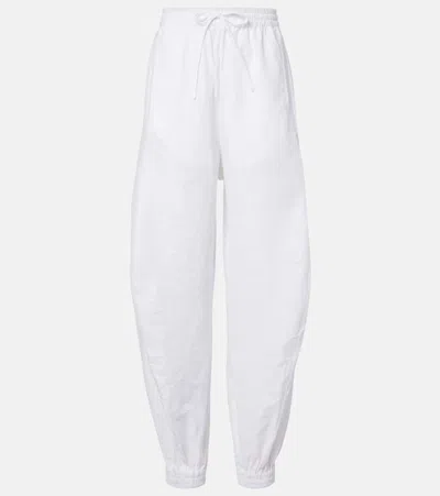 Rohe Crushed Cotton Volume Trousers Optic White In White