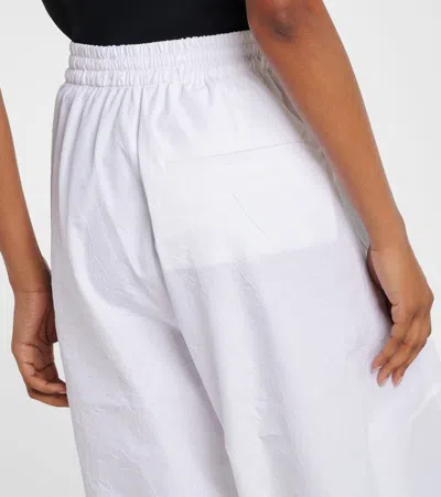 Rohe Crushed Cotton Volume Trousers Optic White In White
