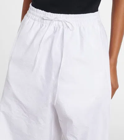 Rohe Crushed Cotton Volume Trousers Optic White In White
