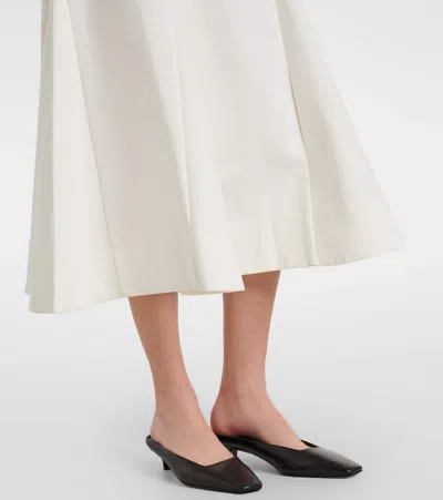 Rohe Róhe Cotton Midi Skirt In White