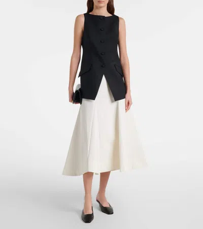 Rohe Róhe Cotton Midi Skirt In White