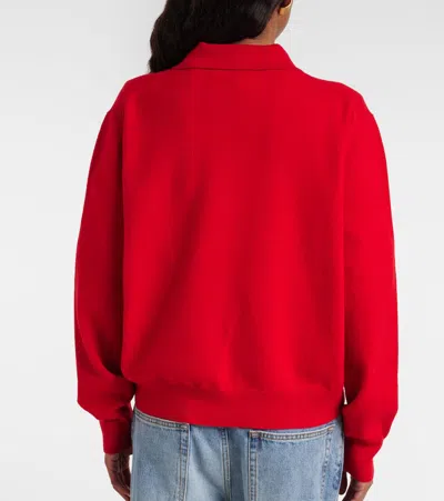 Rohe Róhe Wool And Cashmere Polo Sweater In Red
