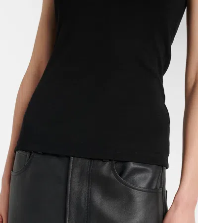 Rohe Róhe Ribbed-knit Wool Tank Top In Black