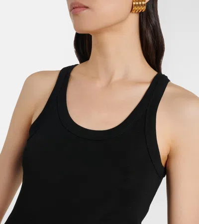 Rohe Róhe Ribbed-knit Wool Tank Top In Black