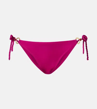 Heidi Klein Ithaca Embellished Bikini Bottoms In Pink