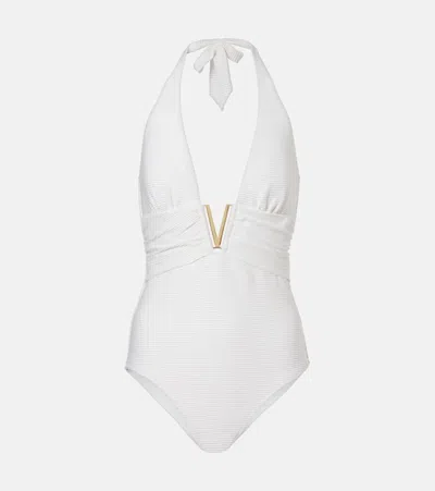 Heidi Klein Delos Embellished Swimsuit In White