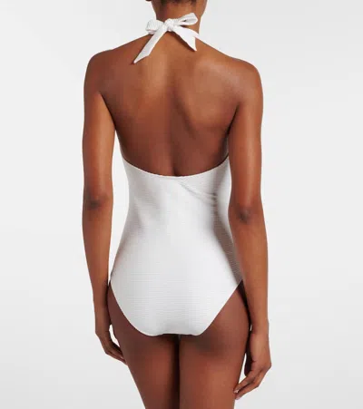 Heidi Klein Delos Embellished Swimsuit In White