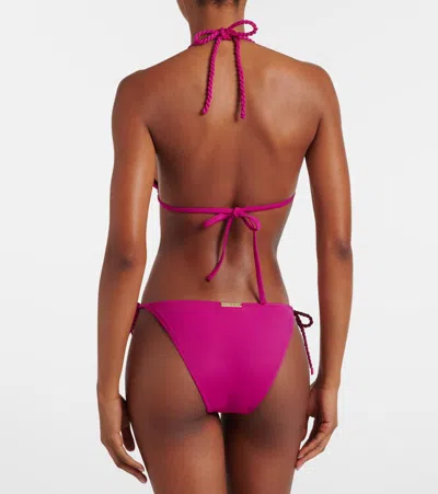 Heidi Klein Ithaca Embellished Bikini Bottoms In Pink