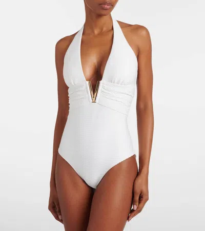 Heidi Klein Delos Embellished Swimsuit In White
