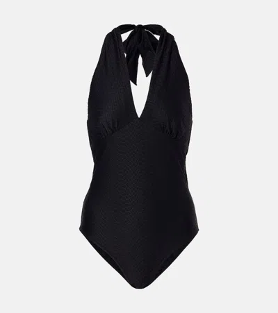 Heidi Klein Meteora Jacquard Swimsuit In Black