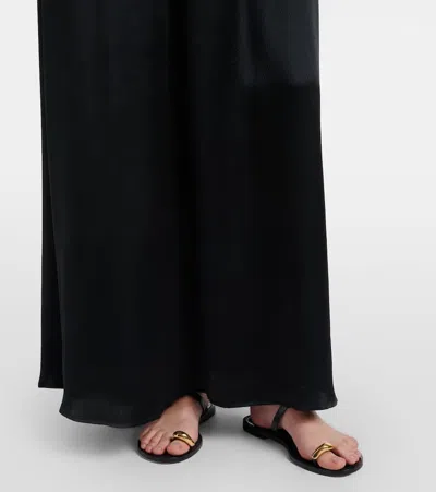 Heidi Klein Meteora Silk Satin Maxi Dress In Black