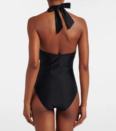Heidi Klein Meteora Jacquard Swimsuit In Black