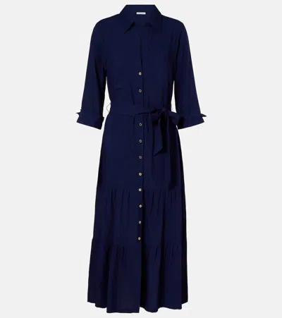 Heidi Klein Tiered Shirt Dress In Blue