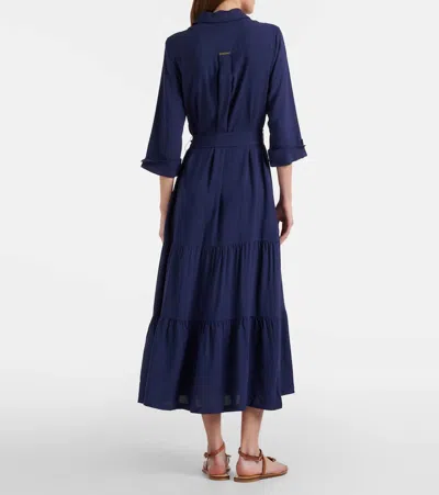 Heidi Klein Tiered Shirt Dress In Blue
