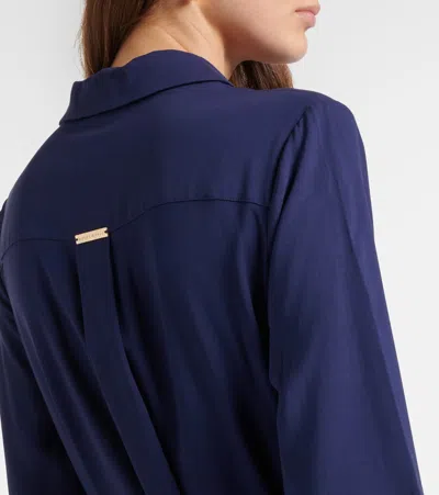 Heidi Klein Tiered Shirt Dress In Blue