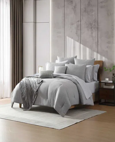 Kenneth Cole Abstract Texture Comforter Set In Gray
