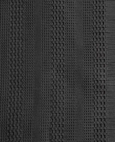 Kenneth Cole Variegated Waffle Comforter Set In Black