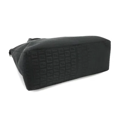 Pre-owned Fendi Black Canvas Leather Tote Bag ()