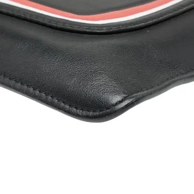 Pre-owned Fendi Black Leather Clutch Bag Pouch ()