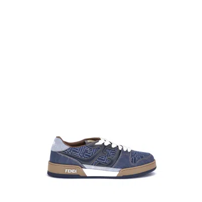 Fendi Match Jacquard Ff Sneaker Blue In Multi