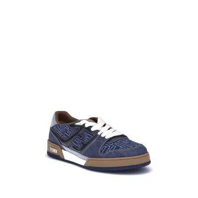 Fendi Match Jacquard Ff Sneaker Blue In Multi