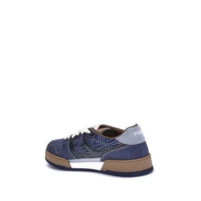 Fendi Match Jacquard Ff Sneaker Blue In Multi