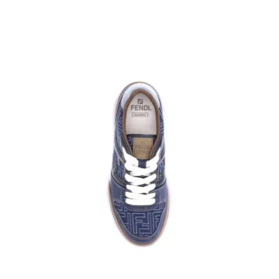 Fendi Match Jacquard Ff Sneaker Blue In Multi