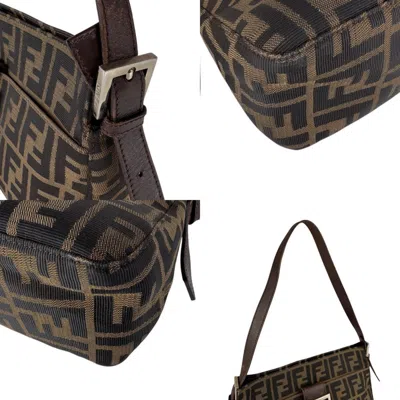 Pre-owned Fendi Brown Canvas Leather Shoulder Bag ()