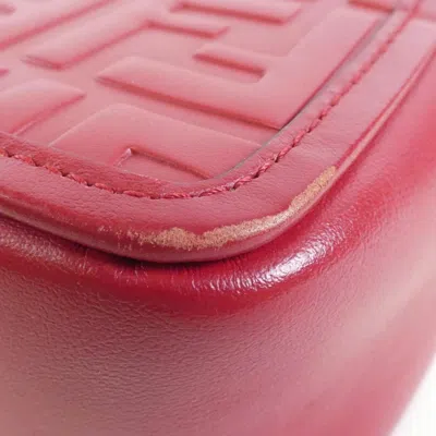 Pre-owned Fendi Red Color Leather Shoulder Bag ()