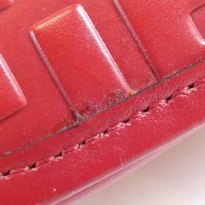 Pre-owned Fendi Red Color Leather Shoulder Bag ()