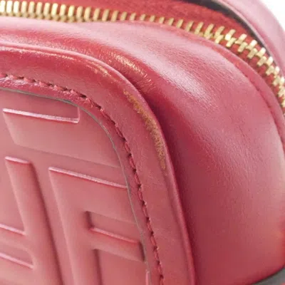 Pre-owned Fendi Red Color Leather Shoulder Bag ()