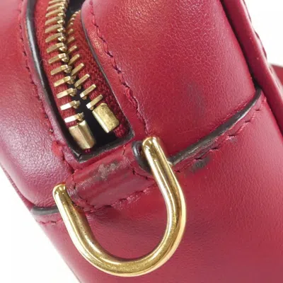 Pre-owned Fendi Red Color Leather Shoulder Bag ()