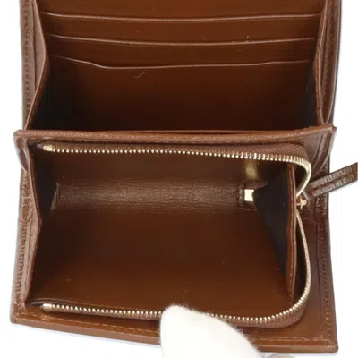 Pre-owned Gucci Beige Brown Gg Supreme Canvas Wallet (bi-fold) () In Multi