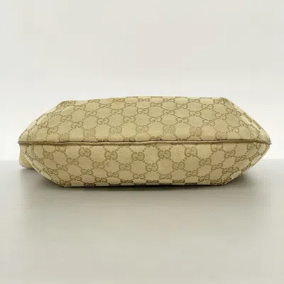 Pre-owned Gucci Beige Canvas Shoulder Bag () In Sand