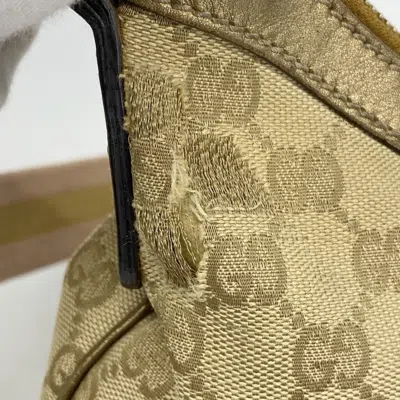Pre-owned Gucci Beige Canvas Shoulder Bag () In Sand