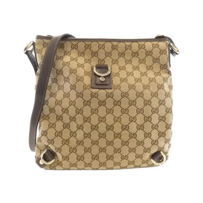 Pre-owned Gucci Beige Gg Canvas Shoulder Bag () In Sand